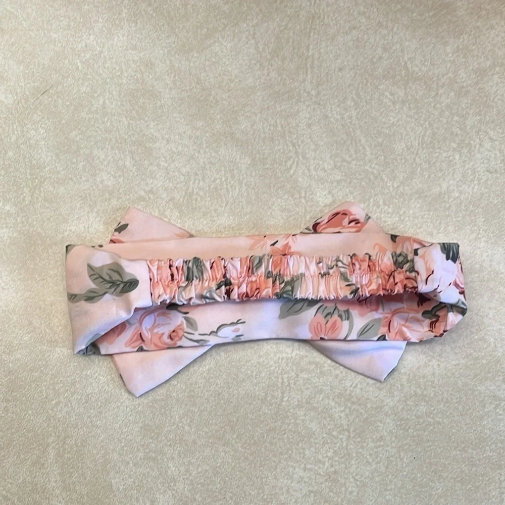 Light Pink Floral Bow Infant Toddler Girls Headband NWOT
